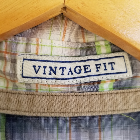 American Eagle Plaid Short Sleeve Shirt Large - Picture 8 of 9